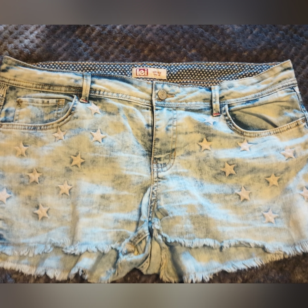 LEI Denim Cut Off Shorts - Stars 4th of July